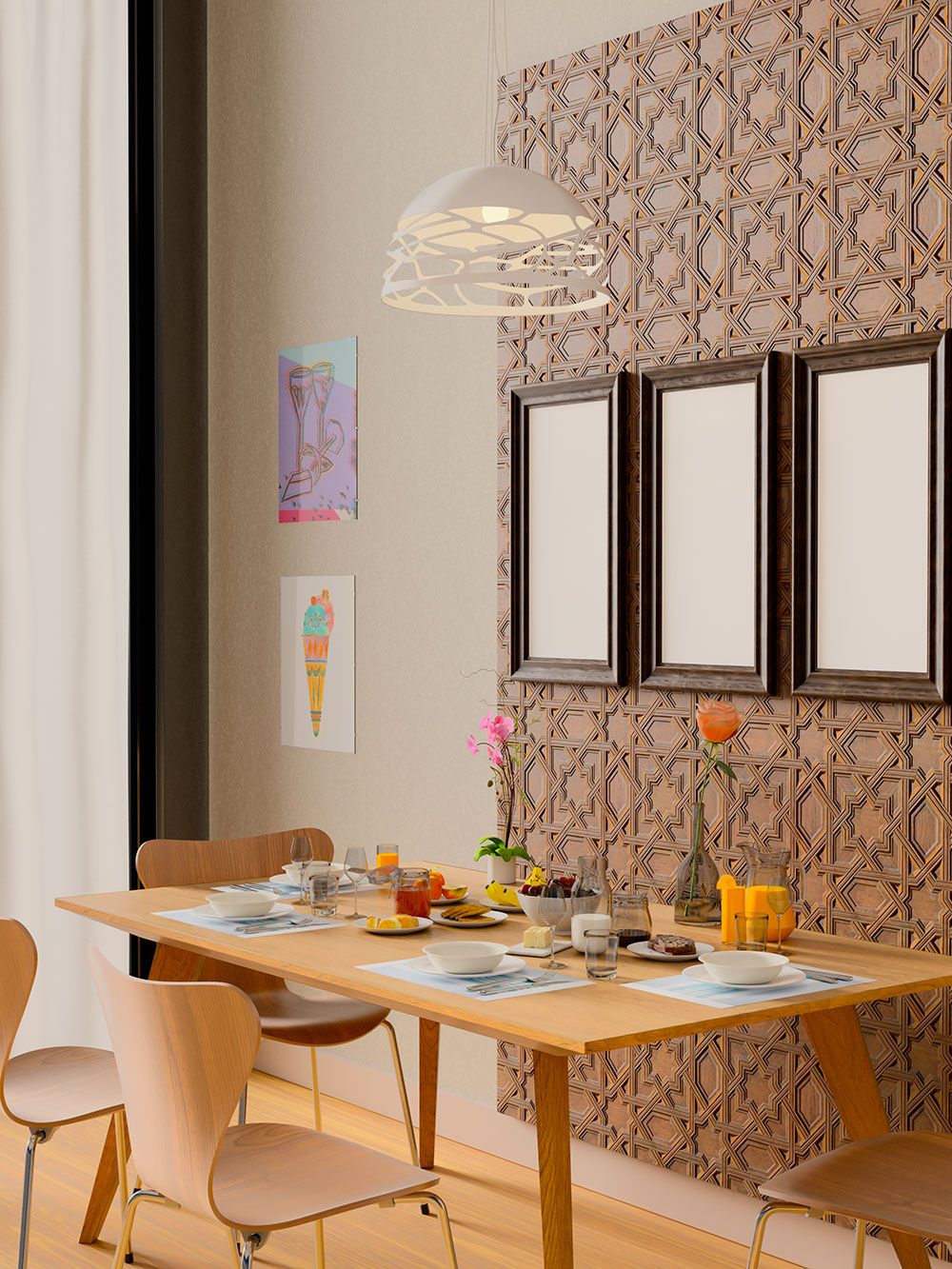 Table et chaises Destock Meubles Seraing "LIEGE"