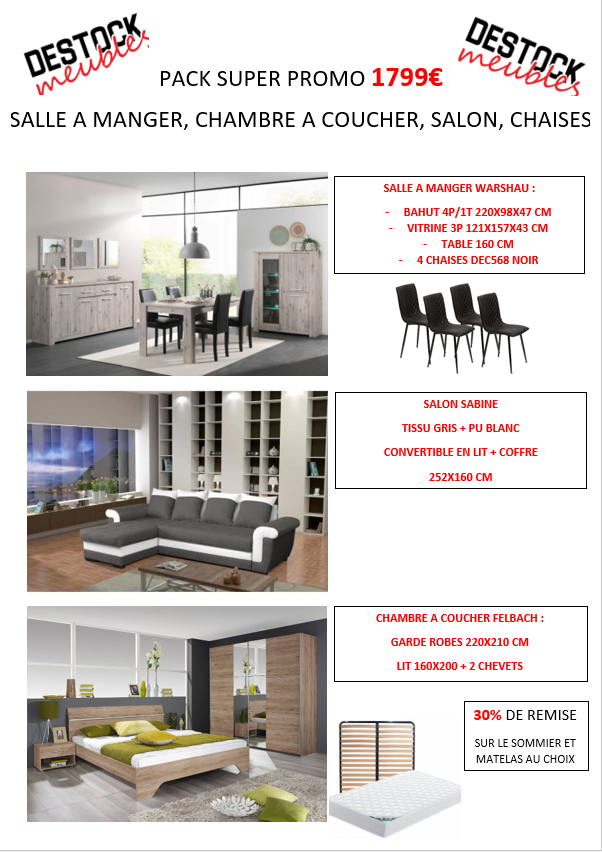 Pack super promo Destock MEUBLES
